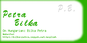 petra bilka business card